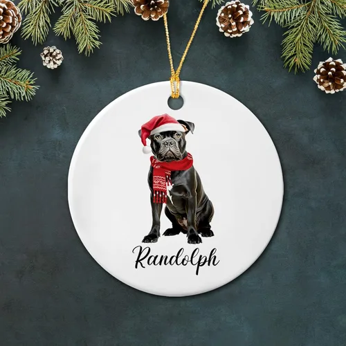 Vista 15 de Bichon Frise - Adorno de cerámica de Navidad 2025, adornos personalizados de Bichon Frise regalos para los amantes de los perros, bonito adorno