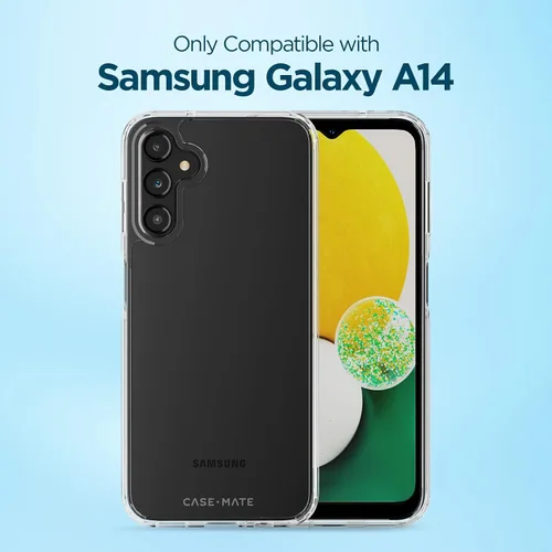 Vista 7 de Case-Mate Funda para Samsung Galaxy A14 5G [protección contra caídas de 12 pies] [carga inalámbrica] Funda transparente resistente para Samsung