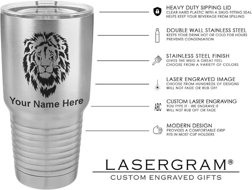 Vista 66 de LaserGram Vaso aislado al vacío de 20 onzas, enfermera registrada RN, grabado personalizado incluido (negro)