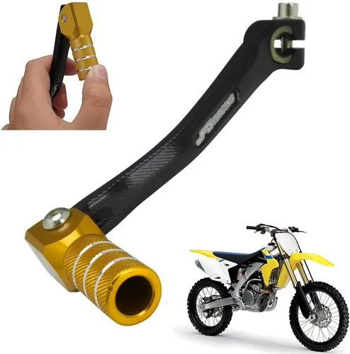 Vista 10 de JFG RACING Palanca de cambio plegable para motocicleta, pedal CNC universal para CRF XR RM KX KLX TTR PW SSR Apollo TAO TAO SDG 50cc - 125cc Dirt