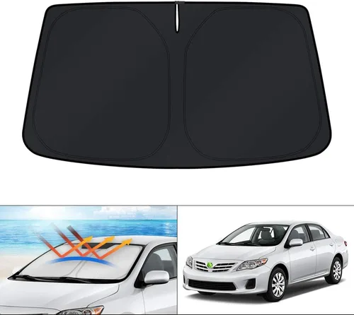 Vista 150 de KUST - Parasol plegable para parabrisas para BMW X1 E84, accesorios 2011 2012 2013 2014 2015, protector de visera de sol ajustable que bloquea