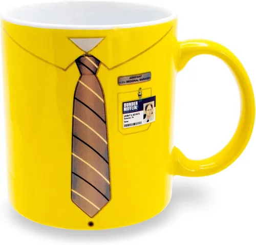 Vista 2 de The Office Dwight Schrute Shirt Taza de cerámica Taza de café grande para expreso, cafeína, bebidas, artículos esenciales para el hogar