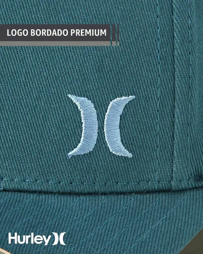 Vista 6 de Hurley Sombrero para hombre - Gorra ajustada elástica de visera curvada Aurora verde