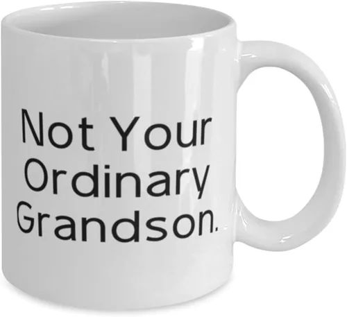 Vista 2 de New Grandson 11oz 15oz Mug, Not Your Ordinary Grandson, Epic Gifts for Grandchild from Grandpa, Birthday Unique Gifts, Inspire grandson gift ideas