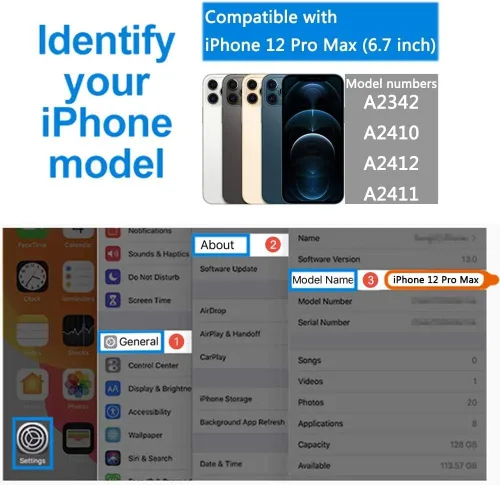 Vista 6 de Funda tipo cartera para iPhone 12 mini/12/12 Pro/12 Pro Max