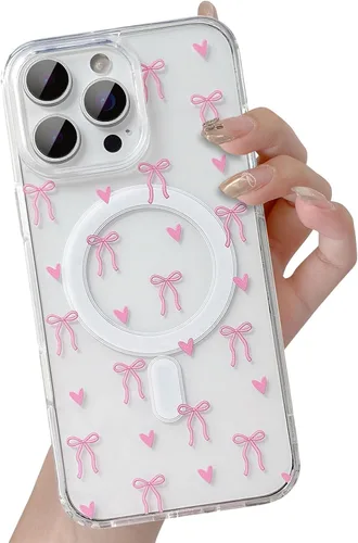 Vista 39 de UEEBAI - Funda magnética para iPhone 11, diseño de lazo, compatible con MagSafe, funda transparente delgada inalámbrica, antiamarilleo, a prueba