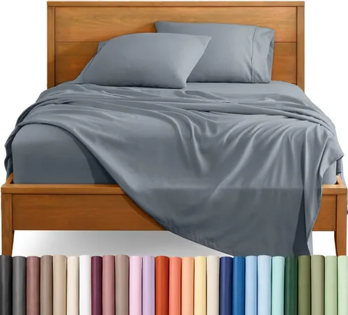 Vista 21 de Bare Home Juego de Sábanas Twin - Sábanas de Cama de Microfibra Ultra-Suave 1800 - Doble Cepillado - Bolsillos Profundos - Ajuste Fácil - Extra