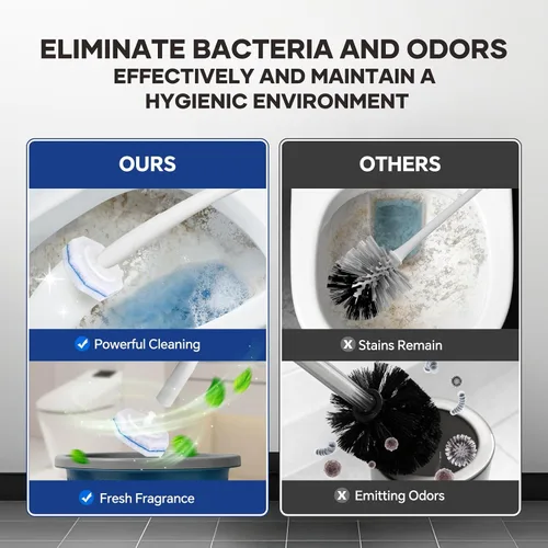 Vista 6 de 30 repuestos de inodoro para cepillo de inodoro Clorox, repuestos de limpiador de cuencos desechables de 3 capas para limpieza de baño, 3 veces