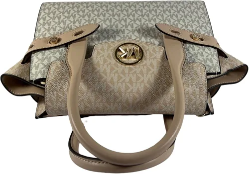 Vista 4 de Michael Kors Carmen - Bolsa mediana con solapa y bloque de color - Buff Multi Multicolor Buff Multi M