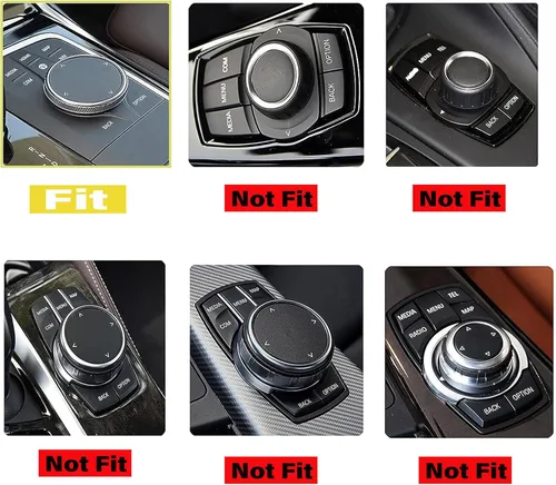 Vista 3 de Bling Media - Cubierta de botón iDrive, accesorios de automóvil, calcomanías de metal para decoración interior de automóvil, piezas para BMW 330 i