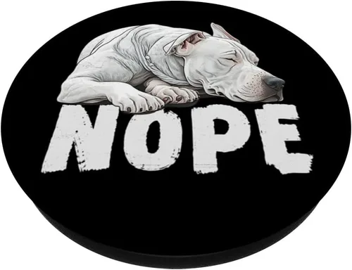 Vista 2 de Dogo Argentino Nope - Perro perezoso para mascotas, diseño de perro perezoso