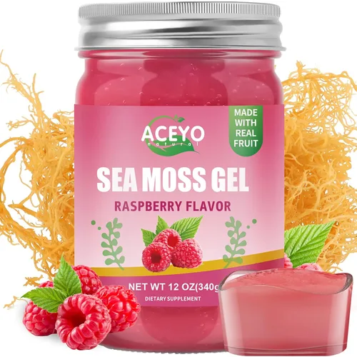 Vista 22 de ACEYO Gel de musgo marino irlandés (18 onzas) crudo vegano mango sabor piña 102 vitaminas y minerales cosechados en la naturaleza sin OMG