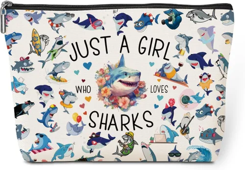 Vista 6 de jeilink Linda chica ama a los animales, bolsa de maquillaje divertida de viaje, bolsa de aseo de viaje, recuerdos de fiesta de animales, decoración