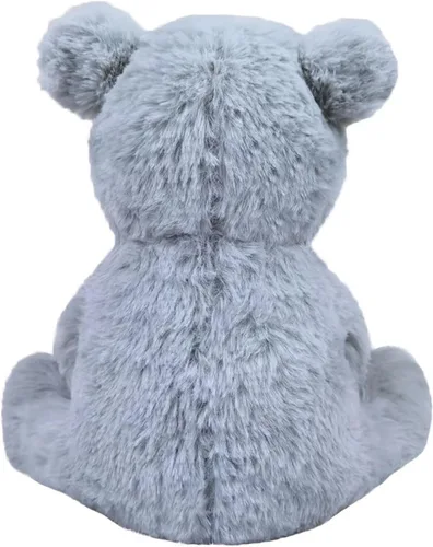 Vista 4 de Juguete de peluche de hipopótamo gris, juguete de peluche suave para niños y niñas, regalos para niños o novia, 8.5 pulgadas