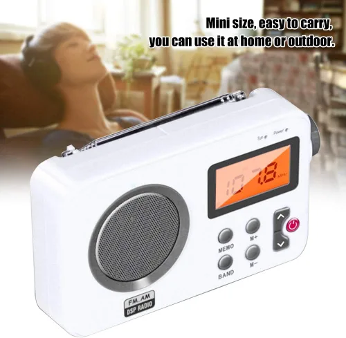Vista 8 de Radio de ducha, radio de baño impermeable AM FM con pantalla LCD