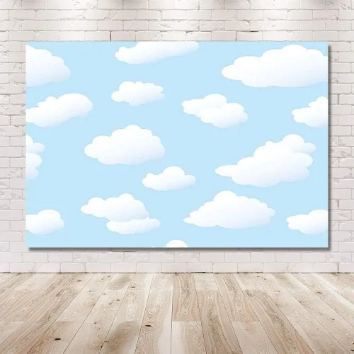 Vista 2 de MEHOFOTO - Telón de fondo para estudio fotográfico de cielo azul y nube blanca, decoración de fiesta de cumpleaños para niños, baby shower