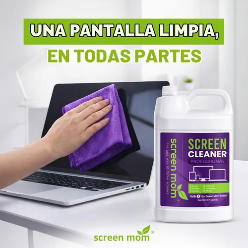 Vista 7 de Screen Mom Estación de recarga de limpiador de pantalla con grifo dispensador, 1 galón