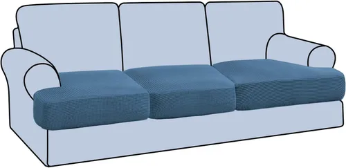 Vista 31 de H.VERSAILTEX Funda elástica para sillón con cojín en forma de T, fundas de cojín en T para sillón y sofá de sala de estar, funda para sofá, funda