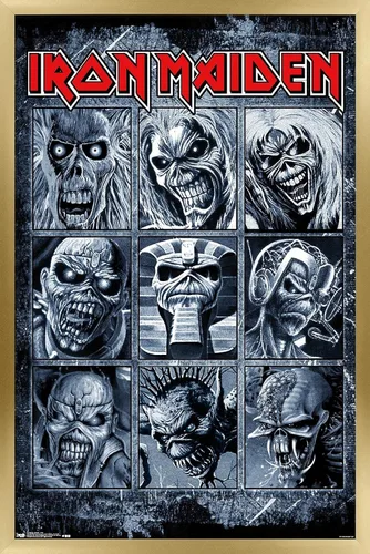 Vista 9 de Trends International Iron Maiden - Grid Wall Poster, 14.725" x 22.375", Barnwood Framed Version