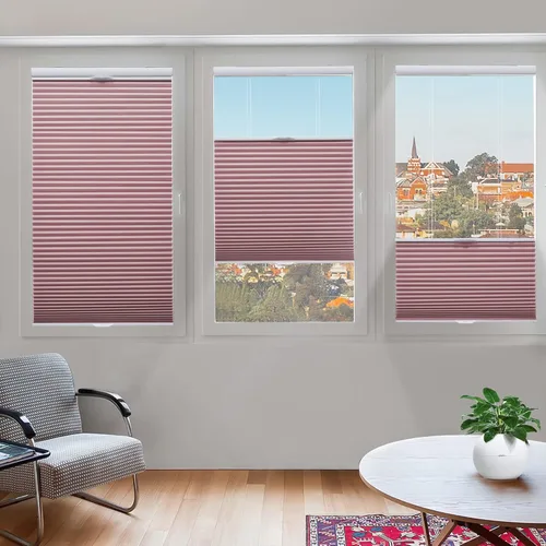Vista 51 de Tonature Persianas Celulares de Tamaño Personalizado para Ventanas Cortinas Blackout sin Cordón Persianas Enrollables Protección UV Aislamiento