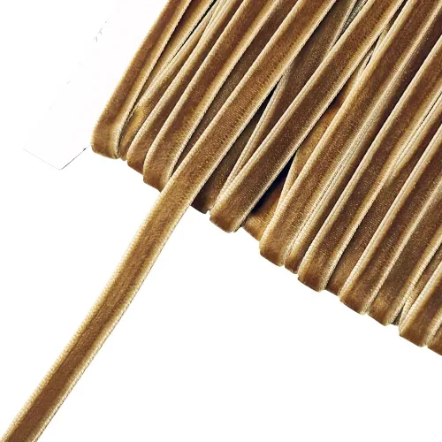 Vista 76 de Chenkou Craft Cinta de Terciopelo Beige 25 Yardas 1/4" Lotes a Granel (Beige, 1/4"(6mm))