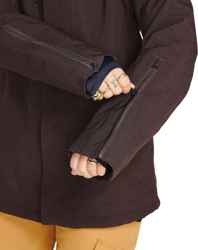 Vista 10 de Volcom Sherwin - Chaqueta de invierno con capucha aislada para snowboard y esquí para mujer