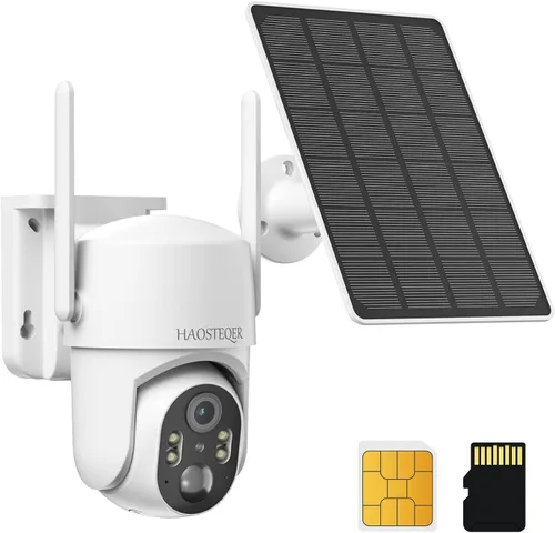 Vista 9 de Cámara de seguridad solar celular 4G LTE inalámbrica para exteriores, cámara de seguridad sin WiFi con potente foco, almacenamiento en la nube