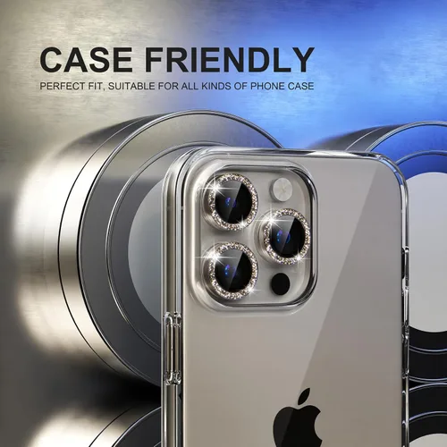 Vista 192 de Choiche Compatible para iPhone 16 Pro/iPhone 16 Pro Max Protector de Lente de Cámara, Vidrio Templado 9H Protector de Pantalla de Cubierta de Cámara
