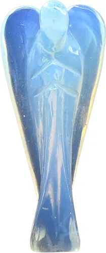 Vista 9 de Figuras de ángel guardián de cristal de aventurina verde (oscuro) para piedra natal curativa, estatua decorativa (ángel de bolsillo tallado a mano)