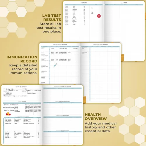 Vista 4 de Clever Fox Planificador médico diario: cuaderno de diario de salud, diario de bienestar y cuaderno de registro de autocuidado, dura 3 meses, 7 x