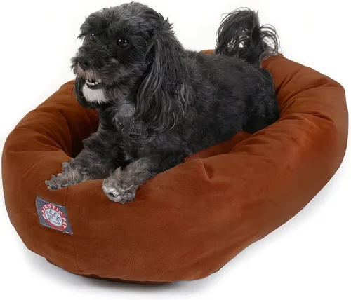 Vista 39 de Majestic Pet Cama para Perros de 52 Pulgadas de Ante Calmante Lavable 52x35x11 (Pulgadas) – Acogedora Cama Redonda para Perros con Forma de Dona