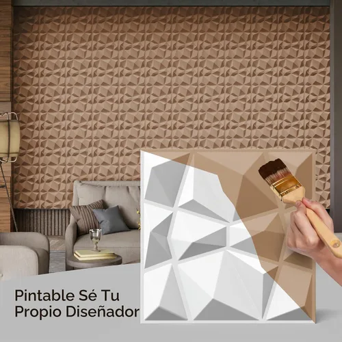 Vista 3 de INMOZATA Los paneles de pared 3D, los paneles de pared texturizados B blanco