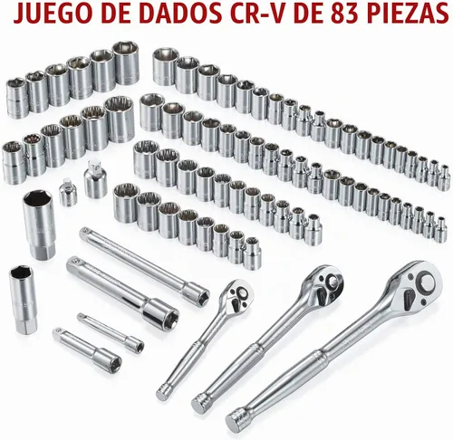 Vista 3 de ARUCMIN Juego de herramientas mecánicas de 438 piezas con kit de herramientas de reparación de caja de metal resistente de 3 cajones