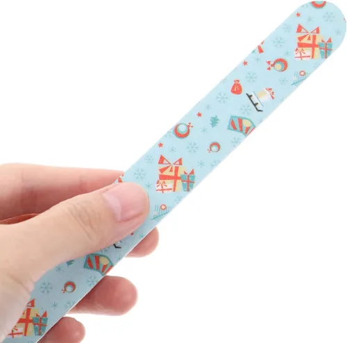 Vista 9 de Juego de limas de uñas: 12 piezas de limas de uñas de Navidad, herramientas de pedicura y manicura para mujeres y niñas, estilo aleatorio