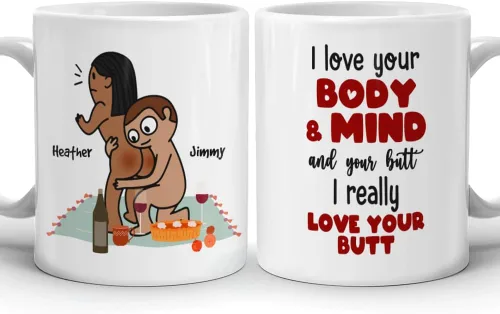 Vista 17 de Taza Kamasutra personalizada, regalos del día de San Valentín para esposa, divertida taza de aniversario para ella, regalos de inauguración