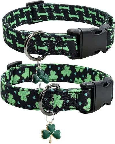 Vista 11 de 2 PCS Collares de Algodón para Perro Suaves Linda Flor - 3 Tamaños Collar de Cachorro de Nailon Suave Ajustable para Niña Hembra Perros Pequeños