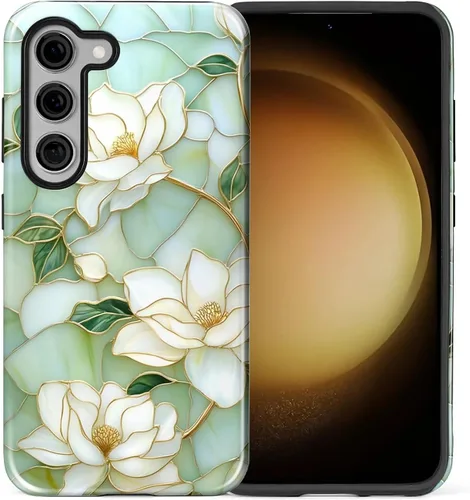 Vista 17 de Funda compatible con Samsung Galaxy S23, funda híbrida de protección rígida de 2 capas, a prueba de golpes, funda protectora resistente para Lata