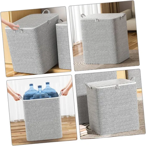 Vista 4 de Bolsa de almacenamiento de ropa 150l Organizador de almacenamiento de tela de gran capacidad con cremallera Organización para el hogar