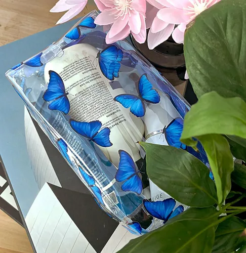 Vista 3 de Pequeña bolsa de cosméticos, bolsa de maquillaje transparente para la escuela, bonita bolsa de viaje para mujer, estuche organizador de maquillaje