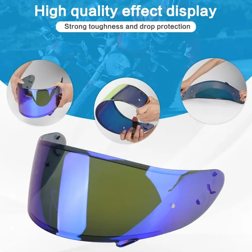 Vista 4 de Visera para casco de motocicleta CWR-1 para RF-1200 X-14 Z7 X-Spirit UV Protect Visera antiarañazos, actualización Clear Vision para cascos Azul
