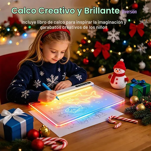 Vista 8 de Tablero de dibujo LED recargable para niños: 20 horas de duración de la CV1