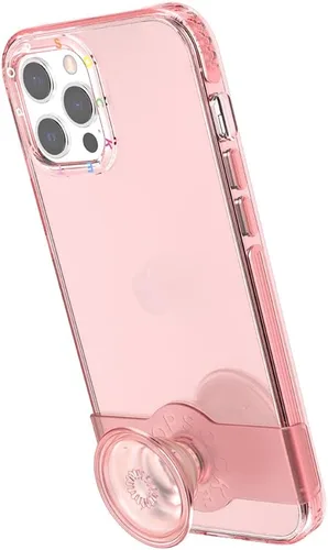 Vista 3 de PopSockets Funda para iPhone 12 Pro Max con un soporte deslizante PopGrip reposicionable y agarre con una parte superior intercambiable