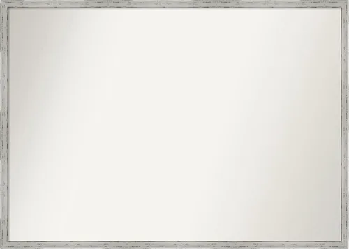 Vista 202 de Amanti Art Espejo de baño blanco para sobre el fregadero, 22 x 45 pulgadas, espejo de tocador rectangular blanco Lucie, marco de madera moderno