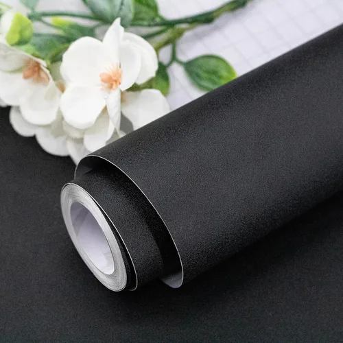 Vista 10 de Papel Tapiz Verde Mate Despegar y Pegar Papel de Contacto Verde 15.7 pulgadas x 118.1 pulgadas Papel Tapiz Color Sólido Texturizado Papel de Pared