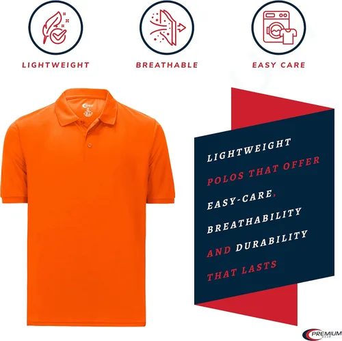 Vista 20 de Premium Wear - Camisetas tipo polo para hombre, con gran absorción de humedad