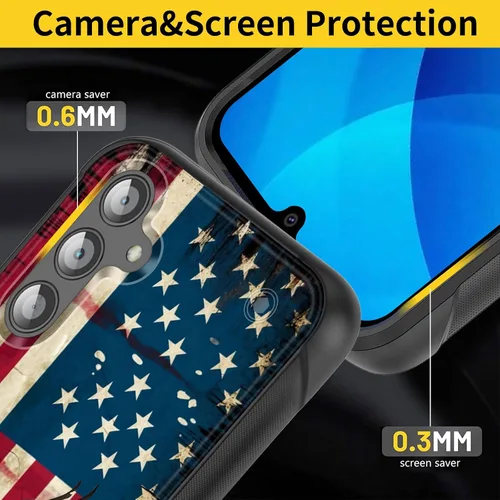 Vista 5 de Funda para Galaxy S25, de doble capa, resistente, a prueba de golpes, con soporte, funda protectora militar a prueba de caídas para Samsung Galaxy