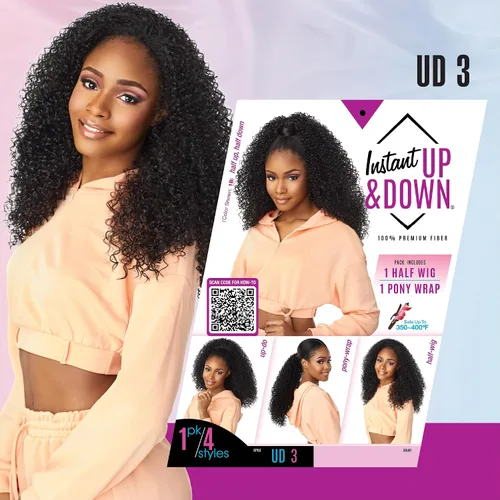 Vista 8 de Sensationnel Instant Updown Halfwig Pony-Iud 3, 1 JETBLACK