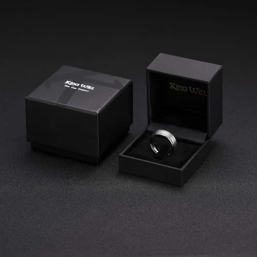 Vista 6 de King Will - Anillo de tungsteno básico para hombre, de 1564, 932, 516, 2364 y 2564 de pulgada, con acabado cepillado mate, ideal como anillo