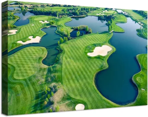 Vista 44 de chenchenArt Augusta - Arte de pared para campo de golf nacional Augusta, campo de golf de 12 hoyos, arte de pared para sala de estar, dormitorio
