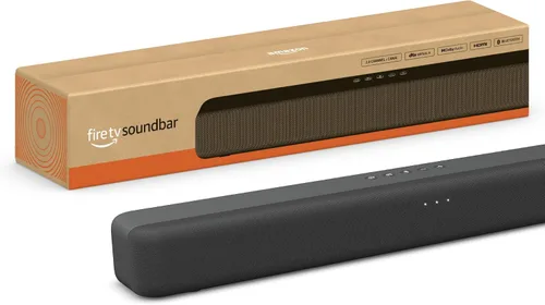 Vista 2 de La barra de sonido Amazon Fire TV, parlante 2.0 con DTS Virtual:X, Dolby Audio y conectividad Bluetooth